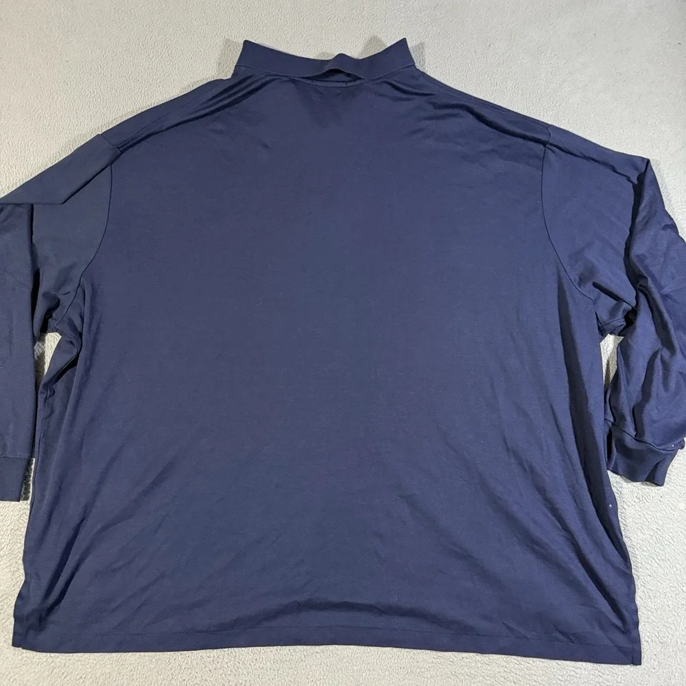 Polo Ralph Lauren Polo Shirt‎ Men 5XB Navy Long Sleeve Pima Soft Touch Classic